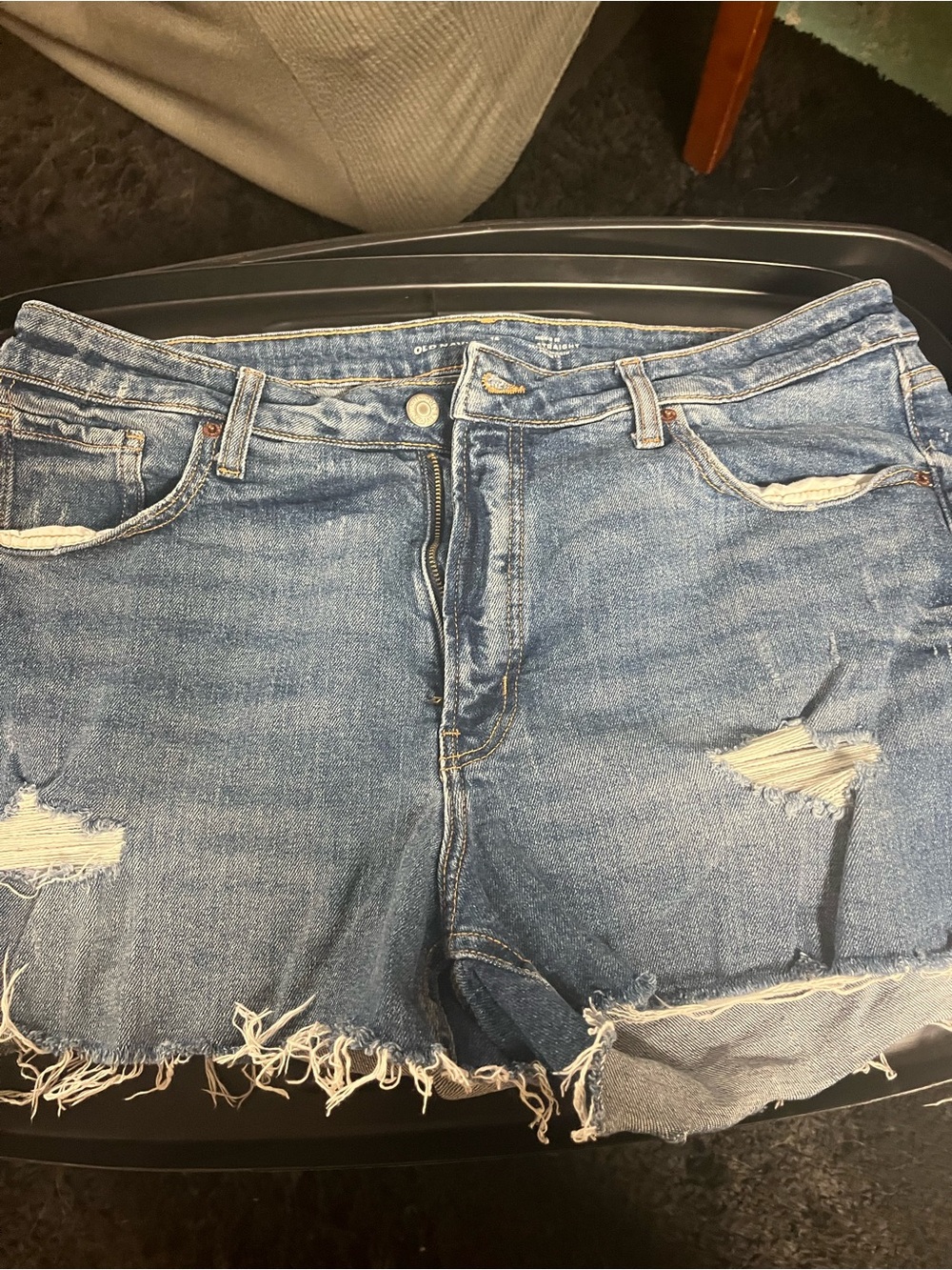 Old Navy Light Blue Distressed Denim Shorts